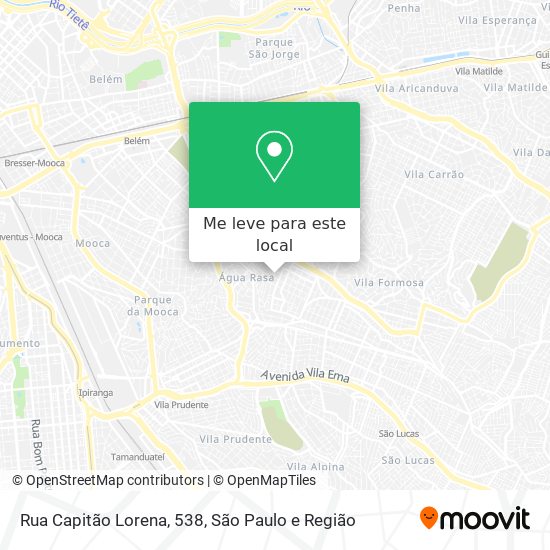 Rua Capitão Lorena, 538 mapa