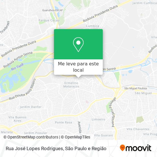 Rua José Lopes Rodrigues mapa