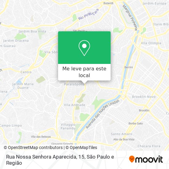 Rua Nossa Senhora Aparecida, 15 mapa