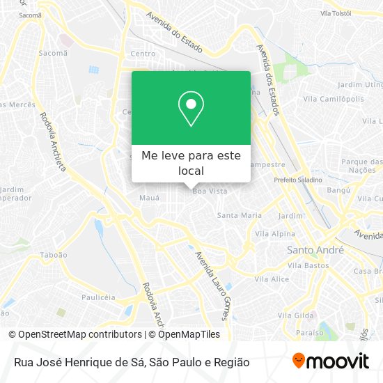Rua José Henrique de Sá mapa