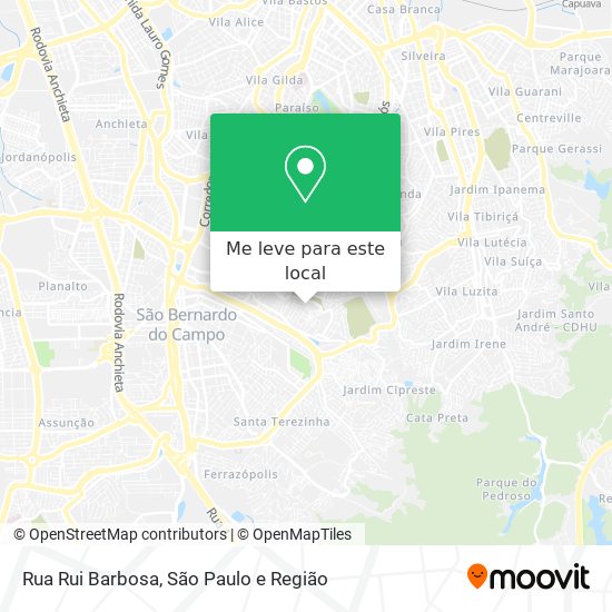 Rua Rui Barbosa mapa