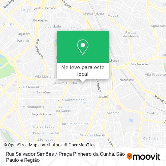 Rua Salvador Simões / Praça Pinheiro da Cunha mapa