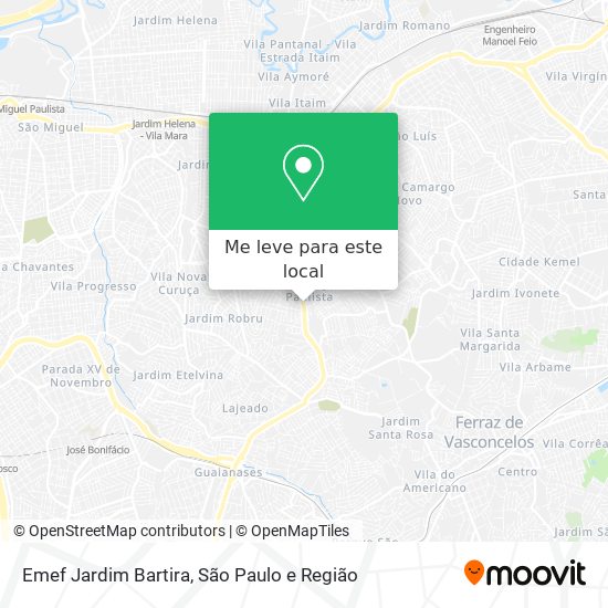 Emef Jardim Bartira mapa