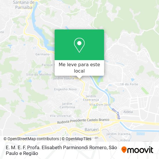 E. M. E. F. Profa. Elisabeth Parminondi Romero mapa