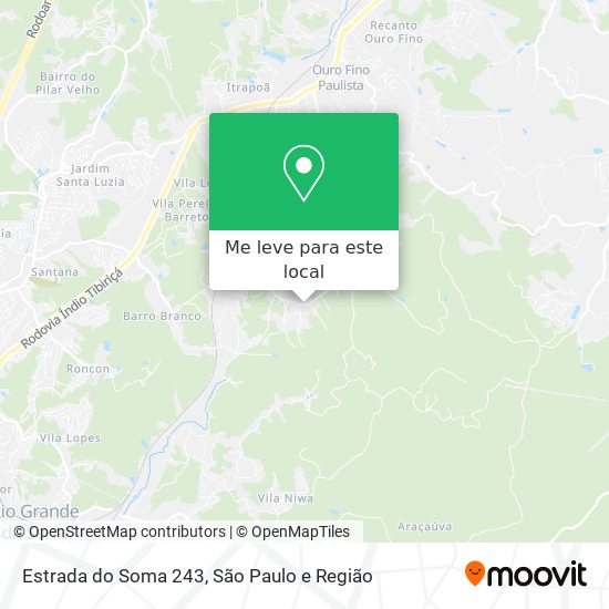 Como chegar até Estrada do Soma 243 em Ribeirão Pires de Ônibus ou Trem?