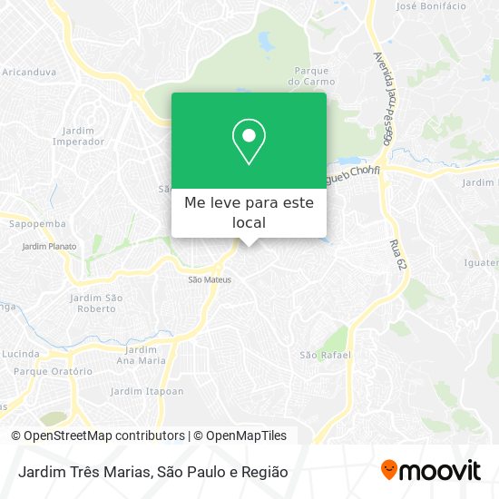 Jardim Três Marias mapa