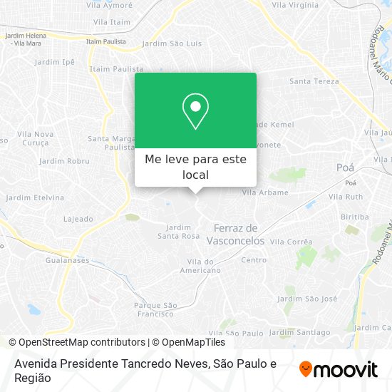 Avenida Presidente Tancredo Neves mapa