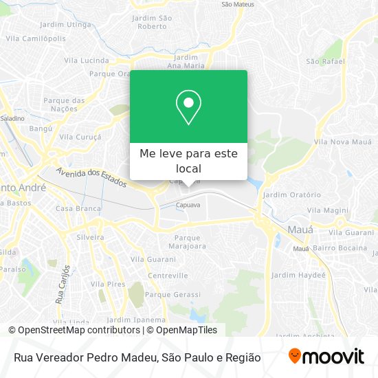 Rua Vereador Pedro Madeu mapa