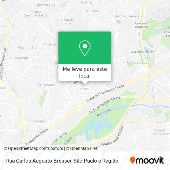Rua Carlos Augusto Bresser mapa