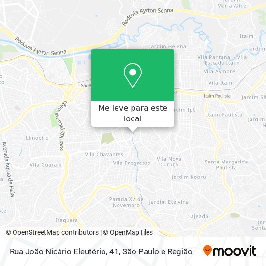 Rua João Nicário Eleutério, 41 mapa