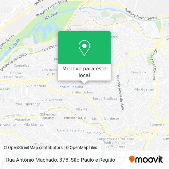 Rua Antônio Machado, 378 mapa