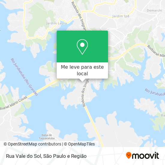 Rua Vale do Sol mapa