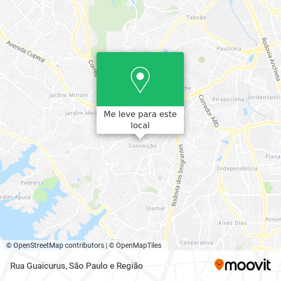 Rua Guaicurus mapa