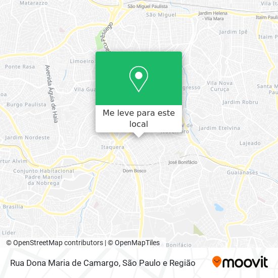 Rua Dona Maria de Camargo mapa