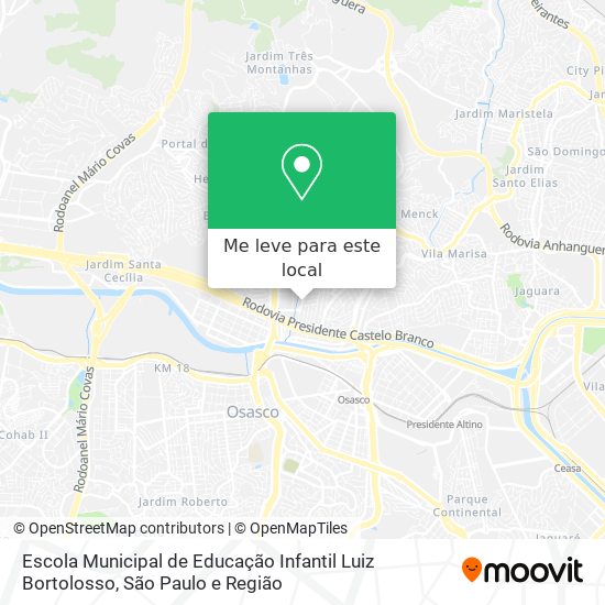 Escola Municipal de Educação Infantil Luiz Bortolosso mapa