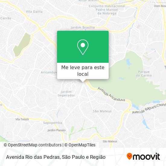 Avenida Rio das Pedras mapa