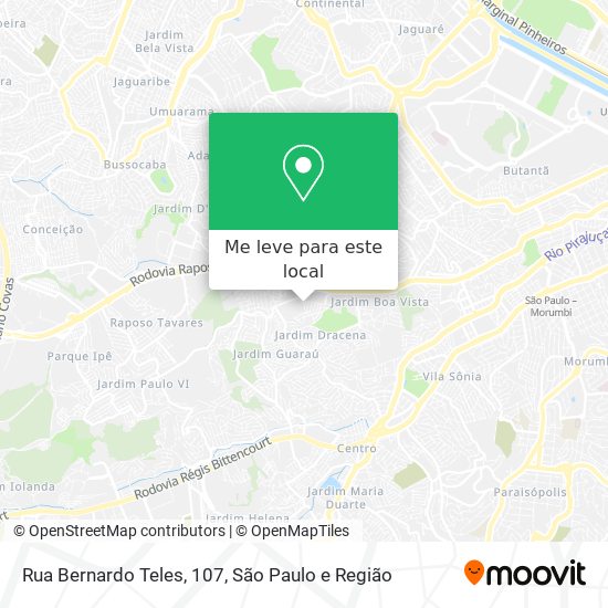 Rua Bernardo Teles, 107 mapa