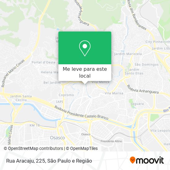 Rua Aracaju, 225 mapa