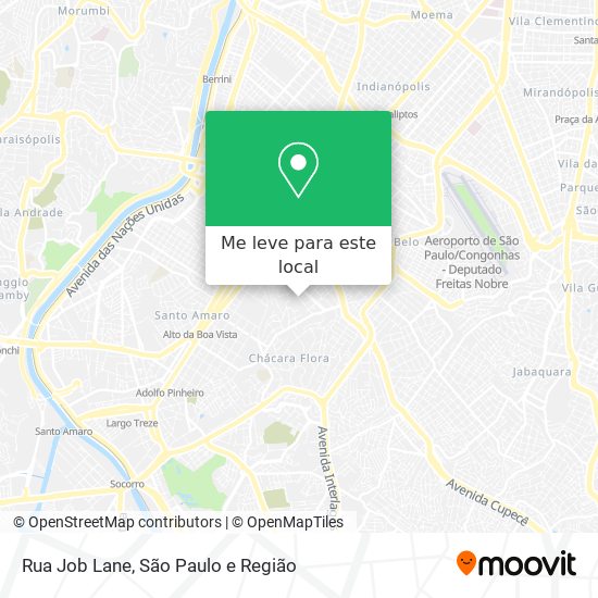 Rua Job Lane mapa