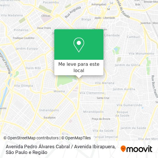 Avenida Pedro Álvares Cabral / Avenida Ibirapuera mapa