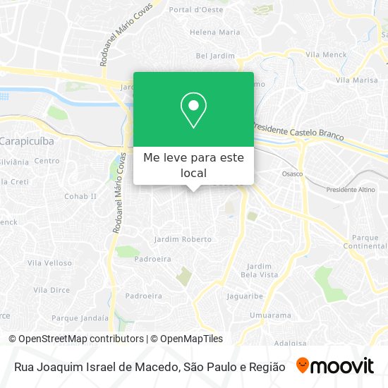 Rua Joaquim Israel de Macedo mapa