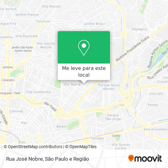 Rua José Nobre mapa