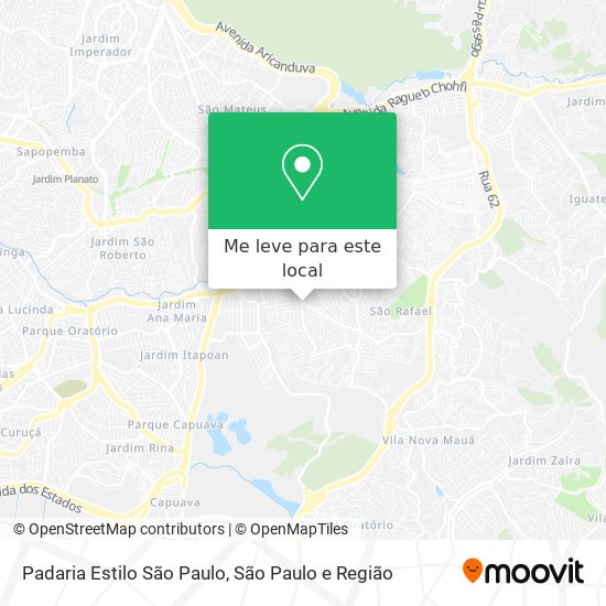 Padaria Estilo São Paulo mapa
