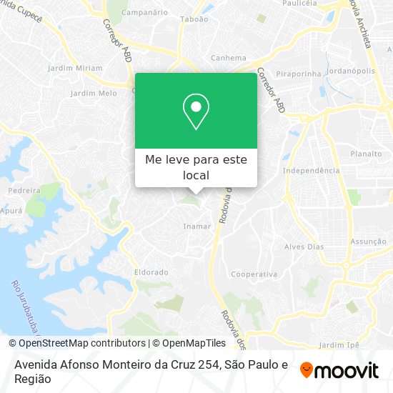 Avenida Afonso Monteiro da Cruz 254 mapa