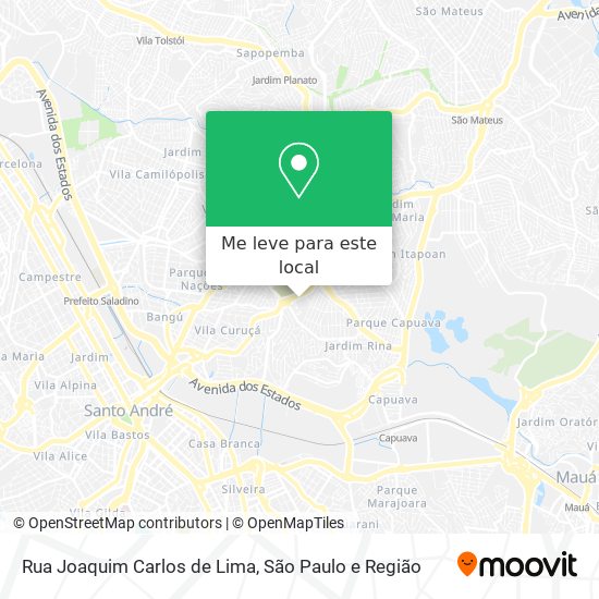 Rua Joaquim Carlos de Lima mapa