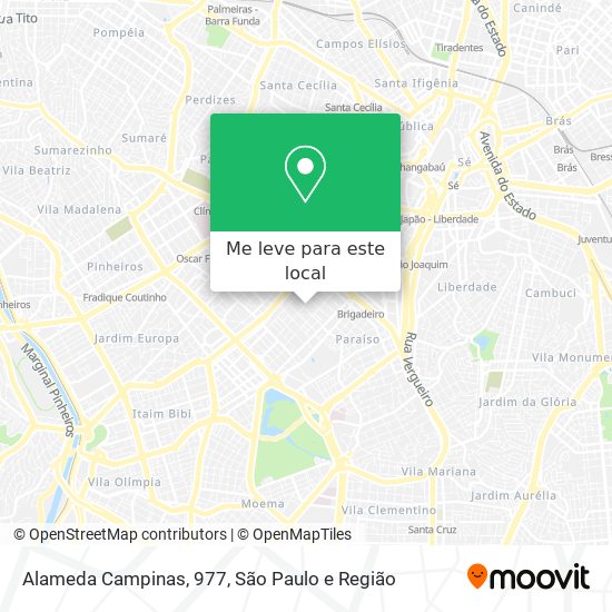 Alameda Campinas, 977 mapa