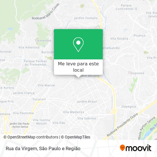 Rua da Virgem mapa