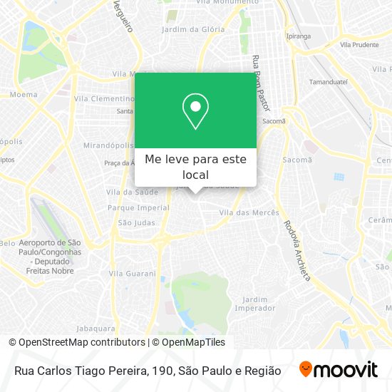 Rua Carlos Tiago Pereira, 190 mapa