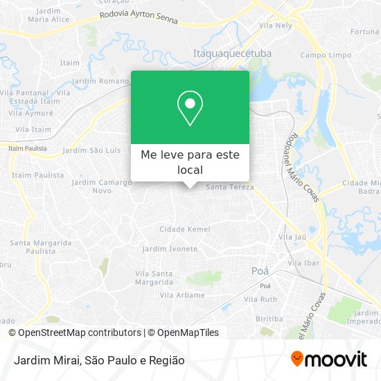 Jardim Mirai mapa
