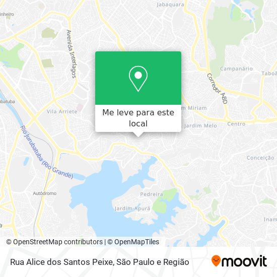 Rua Alice dos Santos Peixe mapa