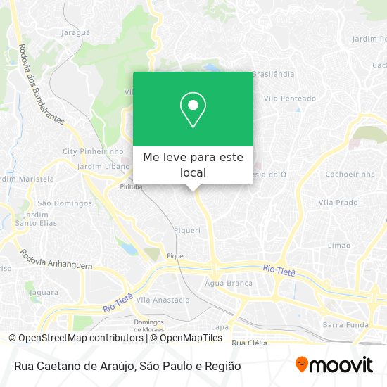 Rua Caetano de Araújo mapa