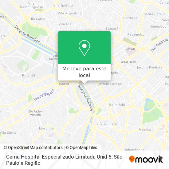 Cema Hospital Especializado Limitada Unid 6 mapa