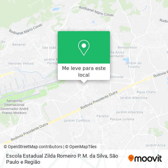 Escola Estadual Zilda Romeiro P. M. da Silva mapa