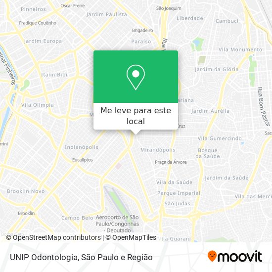 UNIP Odontologia mapa