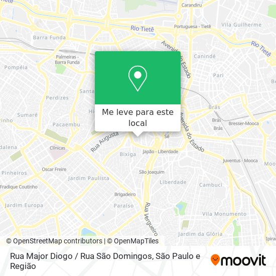 Rua Major Diogo / Rua São Domingos mapa