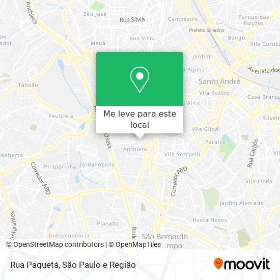 Rua Paquetá mapa