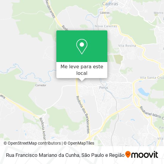 Rua Francisco Mariano da Cunha mapa