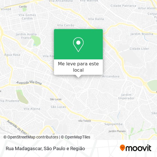 Rua Madagascar mapa
