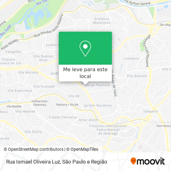 Rua Ismael Oliveira Luz mapa