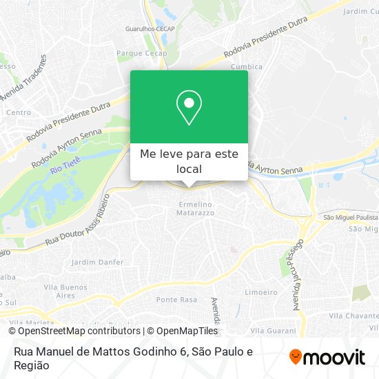 Rua Manuel de Mattos Godinho 6 mapa