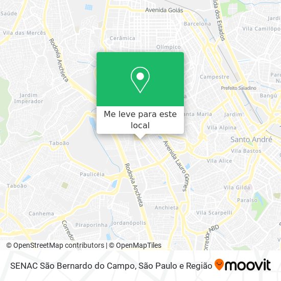 SENAC São Bernardo do Campo mapa