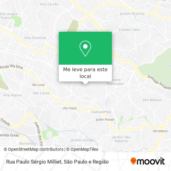 Rua Paulo Sérgio Milliet mapa