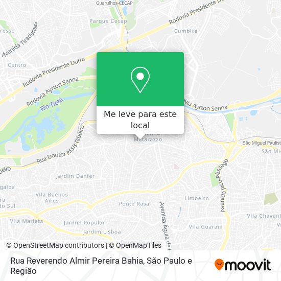 Rua Reverendo Almir Pereira Bahia mapa