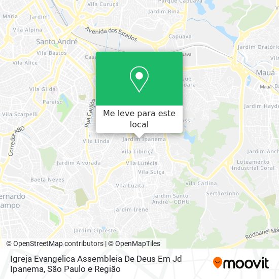 Igreja Evangelica Assembleia De Deus Em Jd Ipanema mapa