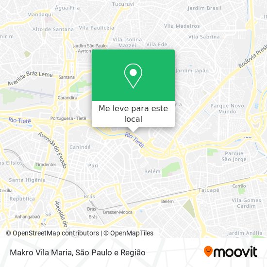 Makro Vila Maria mapa