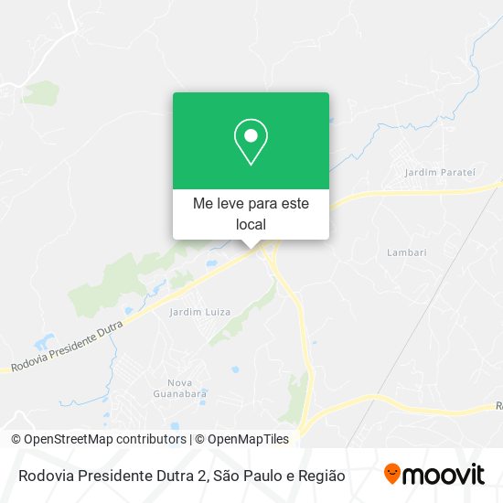 Rodovia Presidente Dutra 2 mapa
